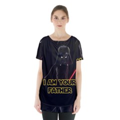 Darth Vader Cat Skirt Hem Sports Top by Valentinaart