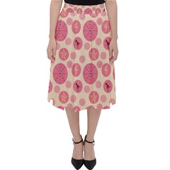 Cream Retro Dots Folding Skater Skirt by snowwhitegirl