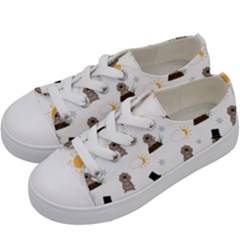 Groundhog Day Pattern Kids  Low Top Canvas Sneakers by Valentinaart