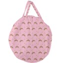 Pink Beige Hats Giant Round Zipper Tote View1