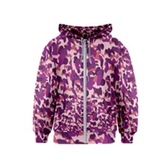 Pink Camo Kids  Zipper Hoodie by snowwhitegirl