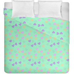 Minty Hearts Duvet Cover Double Side (king Size) by snowwhitegirl