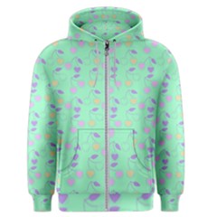 Mint Heart Cherries Men s Zipper Hoodie by snowwhitegirl