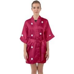 Red Dot Quarter Sleeve Kimono Robe by snowwhitegirl