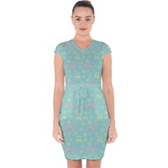 Music Stars Seafoam Capsleeve Drawstring Dress  by snowwhitegirl