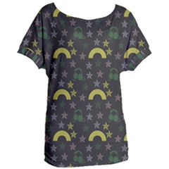 Music Star Dark Grey Women s Oversized Tee by snowwhitegirl