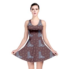 Deer Boots Brown Reversible Skater Dress by snowwhitegirl