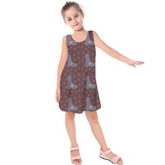 Deer Boots Brown Kids  Sleeveless Dress by snowwhitegirl