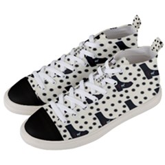 Deer Boots White Black Men s Mid-top Canvas Sneakers by snowwhitegirl