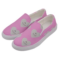 Cupcake Pink Grey Men s Canvas Slip Ons by snowwhitegirl