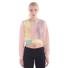 Ice Cream Lines Cropped Sweatshirt by snowwhitegirl