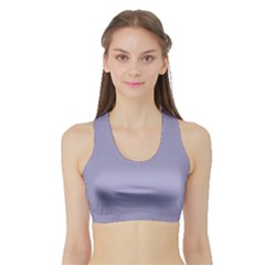 Grey Violet Sports Bra With Border by snowwhitegirl