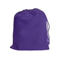 Dark Grape Purple Drawstring Pouches (extra Large) by snowwhitegirl