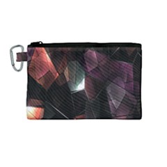 Crystals Background Design Luxury Canvas Cosmetic Bag (medium) by Nexatart