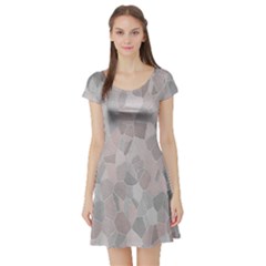 Pattern Mosaic Form Geometric Short Sleeve Skater Dress by Nexatart