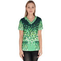 Green Disintegrate Scrub Top by jumpercat