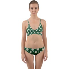 Daisy Dots Green Wrap Around Bikini Set by snowwhitegirl