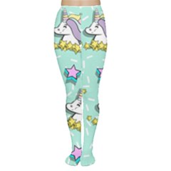 Magical Happy Unicorn And Stars Women s Tights by Bigfootshirtshop