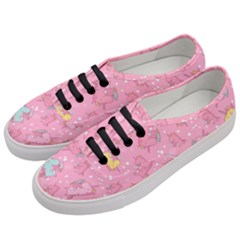 Unicorns Eating Ice Cream Pattern Women s Classic Low Top Sneakers by Bigfootshirtshop