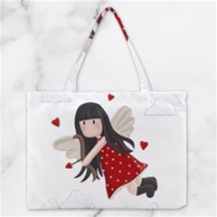 Cupid Girl Zipper Medium Tote Bag by Valentinaart