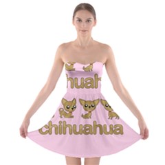 Chihuahua Strapless Bra Top Dress by Valentinaart