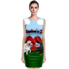 Valentines Day - Sheep  Classic Sleeveless Midi Dress by Valentinaart