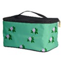 Pink Flowers Green Big Cosmetic Storage Case View3