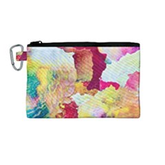 Art Detail Abstract Painting Wax Canvas Cosmetic Bag (medium) by Nexatart