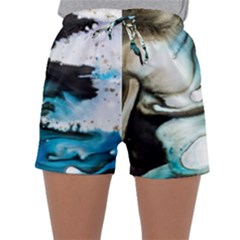 Abstract Painting Background Modern Sleepwear Shorts by Nexatart