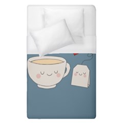 Cute Tea Duvet Cover (single Size) by Valentinaart