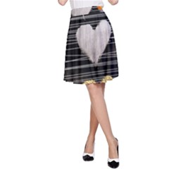 Modern Heart Pattern A-line Skirt by NouveauDesign