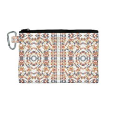 Multicolored Geometric Pattern  Canvas Cosmetic Bag (medium) by dflcprints