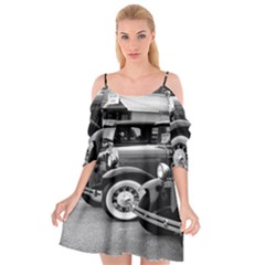 Vehicle Car Transportation Vintage Cutout Spaghetti Strap Chiffon Dress by Nexatart