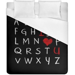 Love Alphabet Duvet Cover (california King Size) by Valentinaart