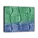 Knitted Wool Square Blue Green Canvas 10  x 8  View1