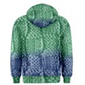 Knitted Wool Square Blue Green Men s Pullover Hoodie View2