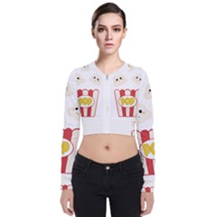 Cute Kawaii Popcorn Bomber Jacket by Valentinaart