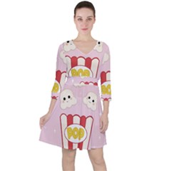 Cute Kawaii Popcorn Ruffle Dress by Valentinaart