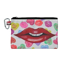 Aahhhh Candy Canvas Cosmetic Bag (medium) by dawnsiegler