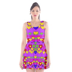 I Love This Lovely Hearty One Scoop Neck Skater Dress by pepitasart