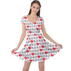 Xoxo Valentines Day Pattern Cap Sleeve Dress by Valentinaart