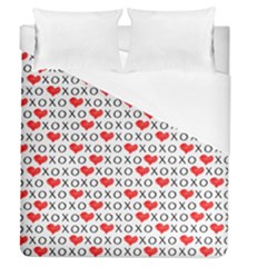 Xoxo Valentines Day Pattern Duvet Cover (queen Size) by Valentinaart