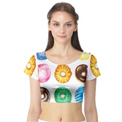 Donuts Short Sleeve Crop Top by KuriSweets