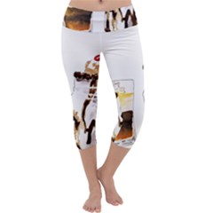 Coffee And Milkshakes Capri Yoga Leggings by KuriSweets