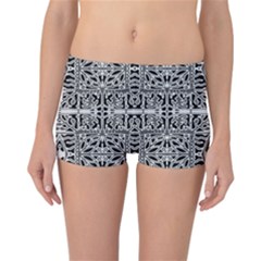 Dark Oriental Ornate Pattern Reversible Boyleg Bikini Bottoms by dflcprints