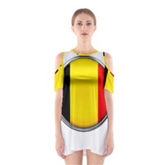 Belgium Flag Country Brussels Shoulder Cutout One Piece by Nexatart