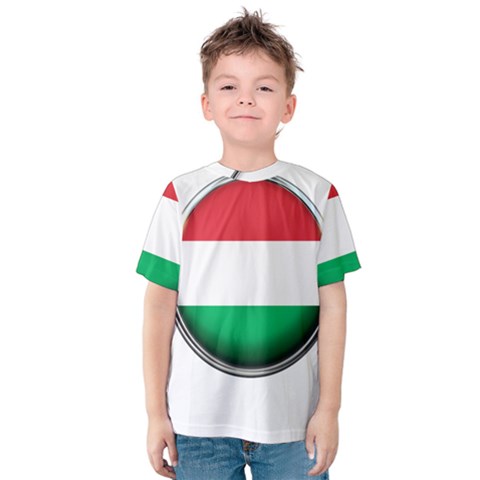 Hungary Flag Country Countries Kids  Cotton Tee by Nexatart