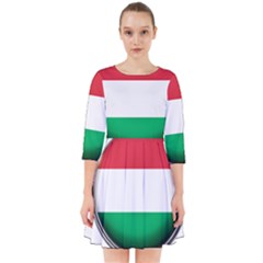 Hungary Flag Country Countries Smock Dress by Nexatart