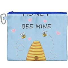 Bee Mine Valentines Day Canvas Cosmetic Bag (xxxl) by Valentinaart