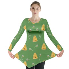 Bee Pattern Long Sleeve Tunic  by Valentinaart